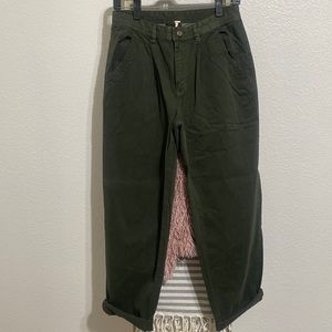 Free People Dark Green Trousers